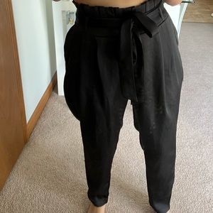 Satin papebag pants